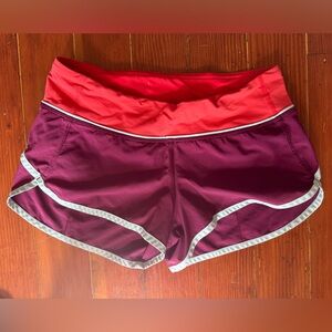 lululemon speed shorts - mid rise size 4